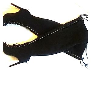 XXI Thigh High Lace Up Heels